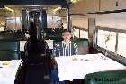 Me posing in Amtrak diner Silver Tureen on Train #97