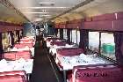 Interior of Superliner diner on train #58