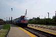 METRA engine on our train in Aurora