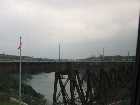 You could just see Niagara Falls for a brief second while aboard the Maple Leaf as it crossed the Niagara River into Canada. But if you did not have your camera ready--like I--then all you saw was that bridge in front of it.