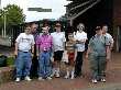 At Forest Hill station: From left, John Corbett, HaRRy Sutton, Lou Petrillo, Bill Antonides, Kevin Korell, Michael Korell, Alan Burden, Jack Suslak, Mike Hammond