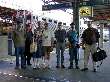 Group prepares to board train to Blue Island on Track 4 at LaSalle St. Station