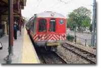 Kevin at New Canaan station waiting to board shuttle to Stamford