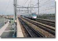 Westbound Acela Express passing Bridgeport