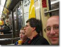 Michael, Kevin, & Piotr on PATH train to Jersey City