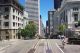 Due to hilly nature of San Francisco’s streets, cable cars make their stops in the middle of the street intersections.