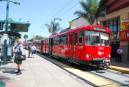 San Diego Trolley at the San Ysidro endpoint station near the Mexican border.